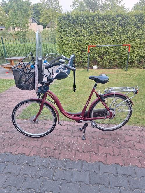 Sparta Amazone moederfiets, Fietsen en Brommers, Fietsen | Dames | Moederfietsen, Gebruikt, Sparta, 2 zitjes, Buggydrager, Dubbele standaard