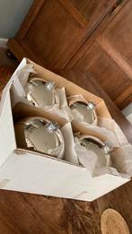 4 grote vintage zilverkleurige glazen kerstballen heksenbal, Diversen, Ophalen of Verzenden, Zo goed als nieuw