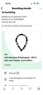 Te koop, Fietsen en Brommers, Fietsaccessoires | Fietssloten, Ophalen, Zo goed als nieuw, Kettingslot