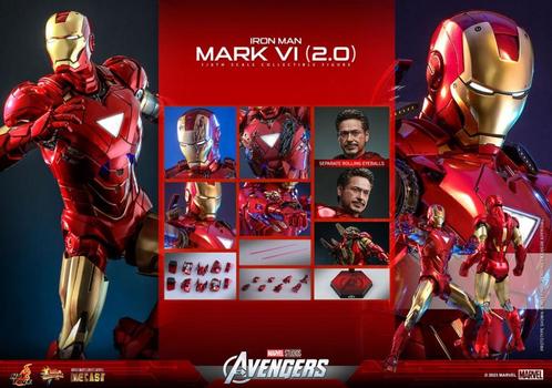 Hot Toys MMS687D52 The Avengers Mark VI (2.0), Verzamelen, Film en Tv, Nieuw, Film, Actiefiguur of Pop, Ophalen of Verzenden