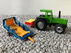 Deutz tractor met hooiwagen en hooibalen 1978, Hobby en Vrije tijd, Modelauto's | 1:32, Ophalen of Verzenden, Gebruikt, Tractor of Landbouw