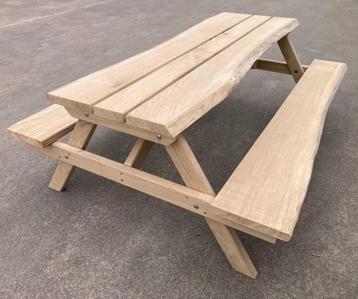 Picknicktafel Eiken Boomstamplanken beschikbaar voor biedingen