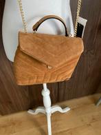Giuliano Suède Schoudertas Cognac, Sieraden, Tassen en Uiterlijk, Tassen | Damestassen, Ophalen of Verzenden, Zo goed als nieuw