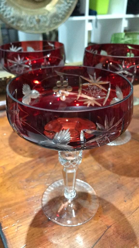 Wonderschone Nachtmann wijnglazen. 1930. Kristal., Antiek en Kunst, Antiek | Glas en Kristal, Ophalen of Verzenden