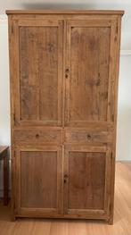 Teak houten kast LxBxD 218x110,5x40cm, Ophalen, 70 tot 120 cm, Teakhout, Zo goed als nieuw
