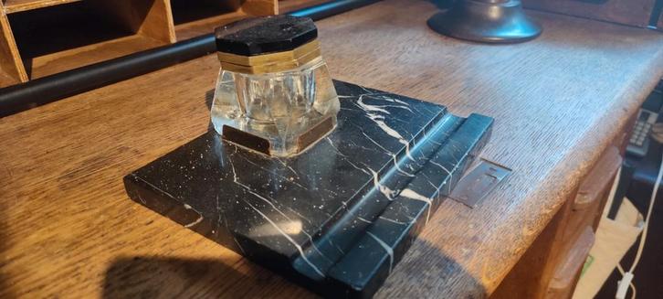 Antieke Inktpot houder deskset, Antiek en Kunst, Antiek | Kantoor en Zakelijk, Ophalen of Verzenden