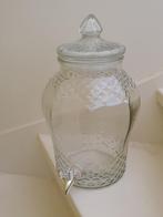 Drankdispenser,/tablecraft klassiek deksel, glas 26 liter, Glas of Glazen, Ophalen of Verzenden, Overige stijlen, Glas