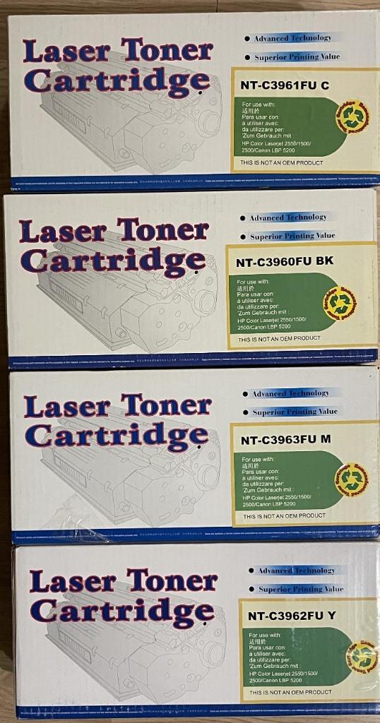 4x toners NT-C3960FU/-61FU/-62FU/-63FU voor HP (nieuw), Computers en Software, Printerbenodigdheden, Nieuw, Toner, Ophalen