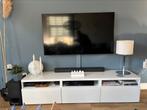 Besta tv meubel/televisiekast wit 180x42x39 met glasplaat, Ophalen, 150 tot 200 cm, Zo goed als nieuw, Minder dan 100 cm