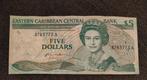 5 Dollars CARIBBEAN , Postzegels en Munten, Bankbiljetten | Oceanië, Ophalen of Verzenden