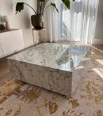 Salontafel blok in marmerlook (Westwing), Huis en Inrichting, Tafels | Salontafels, Ophalen, 50 tot 100 cm, Vierkant, 50 tot 100 cm