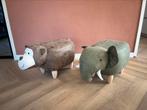 Poef krukje dieren beer en/of olifant, Huis en Inrichting, Banken | Voetenbanken en Poefen, Ophalen, Minder dan 50 cm, 50 tot 75 cm