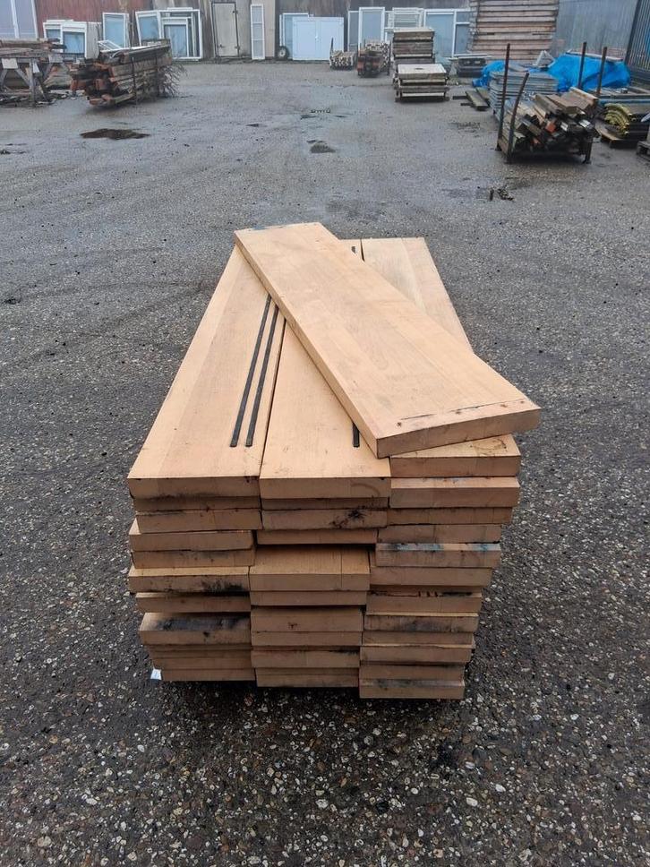 Massieve traptreden 42 stuks, Tuin en Terras, Palen, Balken en Planken, Gebruikt, Planken, Minder dan 180 cm, Ophalen