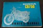 Honda CB750 K2 1973 motorcycle owner's manual CB 750, Ophalen of Verzenden, Honda