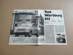 Auto Test (uit oud tijdschrift) Wartburg 353 (1971), Boeken, Auto's | Folders en Tijdschriften, Verzenden, Gelezen
