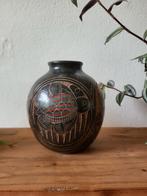 Aardewerk Vaas met Schildpad Design, Ophalen of Verzenden