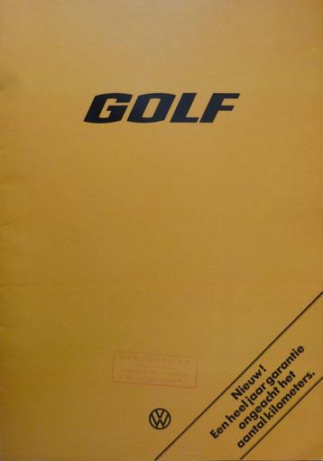 Folder VOLKSWAGEN GOLF 08/ 1975 beschikbaar voor biedingen