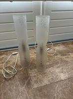 2 glazen lampen, Ophalen of Verzenden, Zo goed als nieuw, Glas