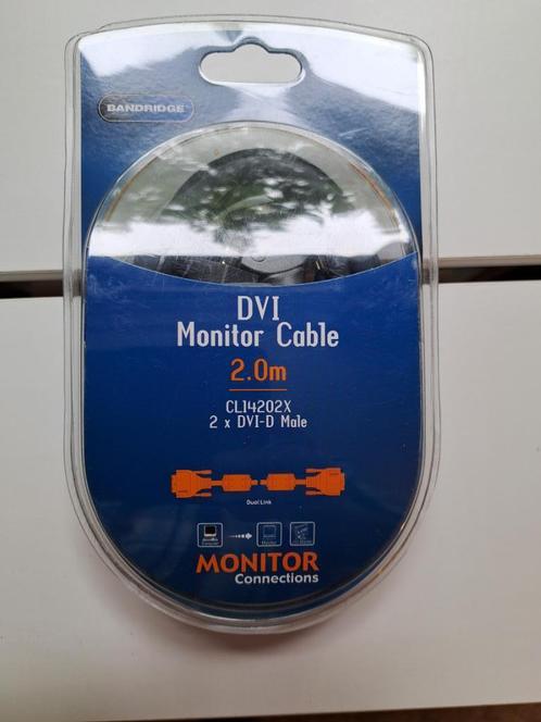 Te koop : nieuwe DVI Monitor Kabel lengte 2.0 meter, Computers en Software, Monitoren, Nieuw, DVI, Ophalen of Verzenden