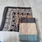 wollige sjaals in camel en grijstinten, Kleding | Dames, Mutsen, Sjaals en Handschoenen, Ophalen of Verzenden, Zo goed als nieuw