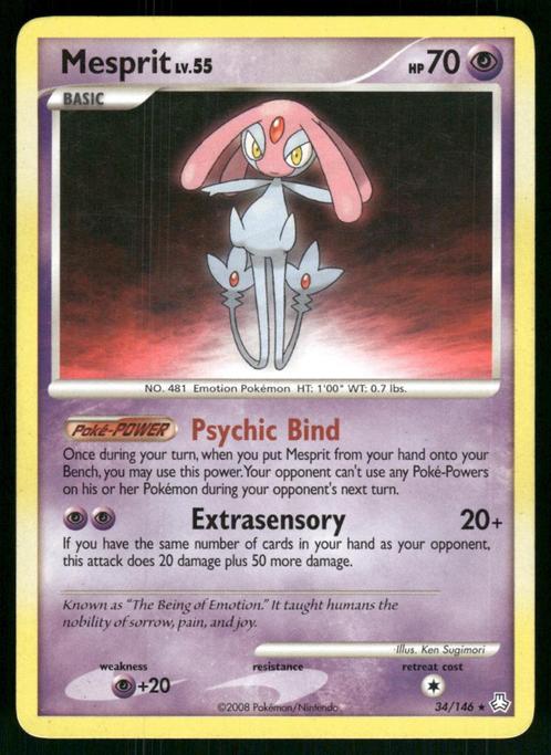 Mesprit 34/146 - Legends Awakened, Hobby en Vrije tijd, Verzamelkaartspellen | Pokémon, Gebruikt, Losse kaart, Verzenden
