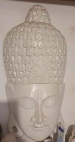 buddha hoofd  wit van hout  49 x 25 cm alleen ruilen, Ophalen, Zo goed als nieuw