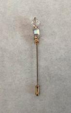 Elegante Hoedenspeld ~ broche ~ goudkleurig ~ 8,5 cm, Ophalen of Verzenden, Zo goed als nieuw, 7 tot 10 cm, Overige materialen
