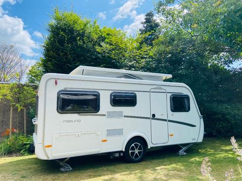 Eriba Feeling 425, Mover, luifel, fietsendrager, accu, Caravans en Kamperen, Caravans, Particulier, tot en met 4, 750 - 1000 kg