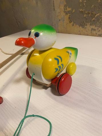 Vintage Houten speelgoed, trekeend etc… beschikbaar voor biedingen