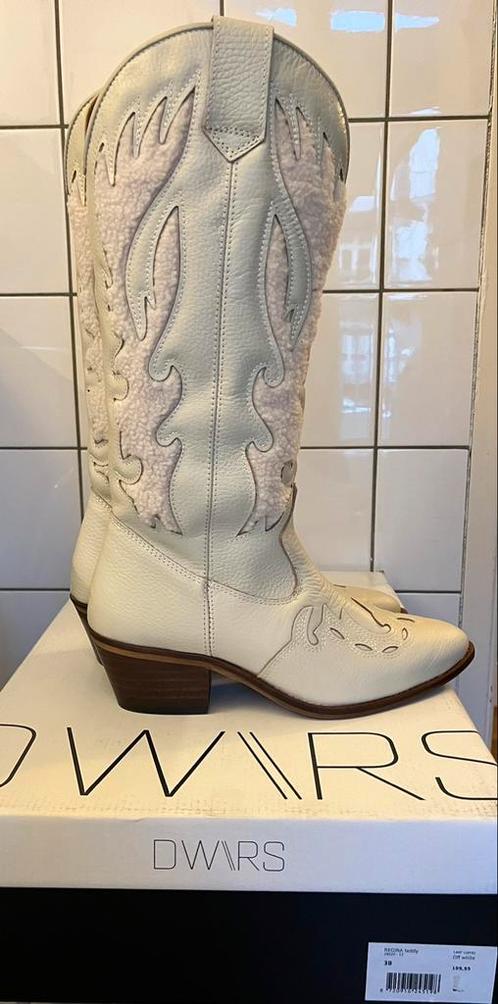 *Nieuw* DWRS Western Cowboy laarzen leer crème off white 38, Kleding | Dames, Schoenen, Nieuw, Hoge laarzen, Overige kleuren, Verzenden