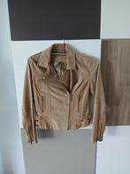 lederen suede  beige dames colbert, Maat 38/40 (M), Beige, Ophalen of Verzenden, Zo goed als nieuw