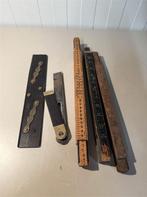 Vintage Meetlatten Joblot - Vouwbare Houten Linialen / Rabon, Antiek en Kunst, Ophalen of Verzenden