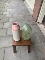 Keramieke en glazen vaas, Ophalen of Verzenden, Zo goed als nieuw