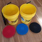 2x Meguiars 20L Emmers 3x Grit Guard 1x Deksel, Ophalen of Verzenden, Zo goed als nieuw