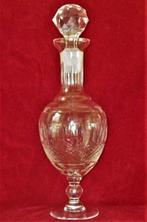 Glazen karaf met verschillenden soorten slijpsel, Ophalen of Verzenden