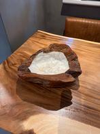 Houten schaal met parelmoer inleg, Huis en Inrichting, Gebruikt, Schaal, Ophalen of Verzenden, Overige vormen