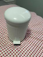 Witte prullenbak - 3 liter, Met pedaal, Ophalen of Verzenden, Zo goed als nieuw, Minder dan 10 liter