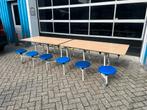 2x Vouwtafel klaptafel met krukjes SICO 12 persoons, Gebruikt, Blauw, Ophalen of Verzenden, Metaal