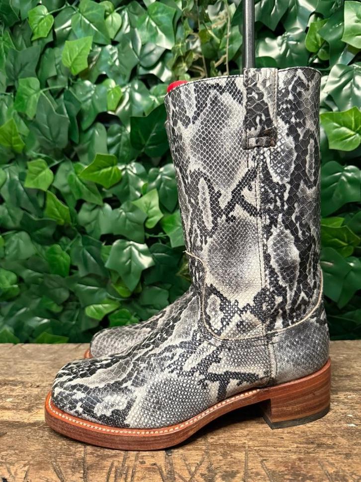 Nieuwe geweldig mooie vintage python laarzen Sendra maat 39, Kleding | Dames, Schoenen, Nieuw, Hoge laarzen, Grijs, Ophalen of Verzenden