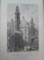 003 / Stadhuis Den Haag 's Gravenhage Staalgravure uit 1835, Antiek en Kunst, Kunst | Etsen en Gravures, Ophalen of Verzenden