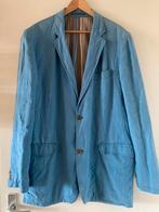 MARCO MANZINI LINNEN BLAZER JASJE 106, Ophalen of Verzenden, Gedragen, Maat 52/54 (L), Blauw