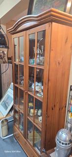 Glazen Vitrinekast met Lade - 86x185x34 cm, Ophalen, Gebruikt, Glas, Klassiek