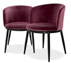 EICHHOLTZ Eetkamerstoel Filmore Paars 1200,-, Huis en Inrichting, Stoelen, Ophalen, Overige kleuren, Zo goed als nieuw, Vijf, Zes of meer stoelen