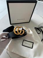 Gucci zwarte riem gouden gesp GG Marmont 3 cm origineel 85, 80 tot 90 cm, Ophalen of Verzenden, Zo goed als nieuw, Zwart