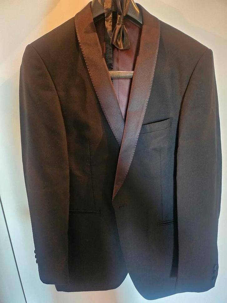 Alexander Alesi Smoking - Maat 50 (past 48), Kleding | Heren, Kostuums en Colberts, Zo goed als nieuw, Maat 48/50 (M), Zwart, Ophalen of Verzenden