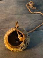 Vintage hangpotje  keramiek met Touw, Tuin en Terras, Bloempotten, Overige materialen, Gebruikt, Rond, Ophalen of Verzenden