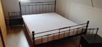 Extra lang 2 persoons bed 2,20m1 met verstelbare lattenbodem, Ophalen, Zwart, Tweepersoons, 180 cm