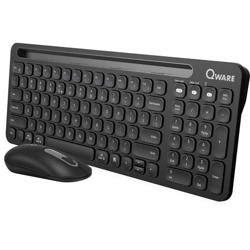 Qware Wireless Keyboard & Mouse, Computers en Software, Toetsenborden, Zo goed als nieuw, Qwerty, Draadloos, Toetsenbord en muis-set