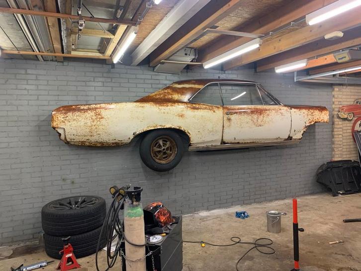 Pontiac GTO 1966 Reclame Object voor aan de Muur, Auto diversen, Autostickers, Ophalen