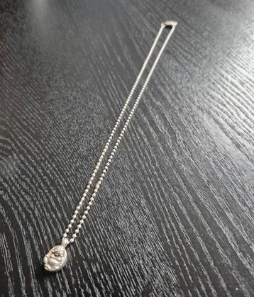 Zilveren Buddha to Buddha ketting + Bedel dames vrouwen  beschikbaar voor biedingen